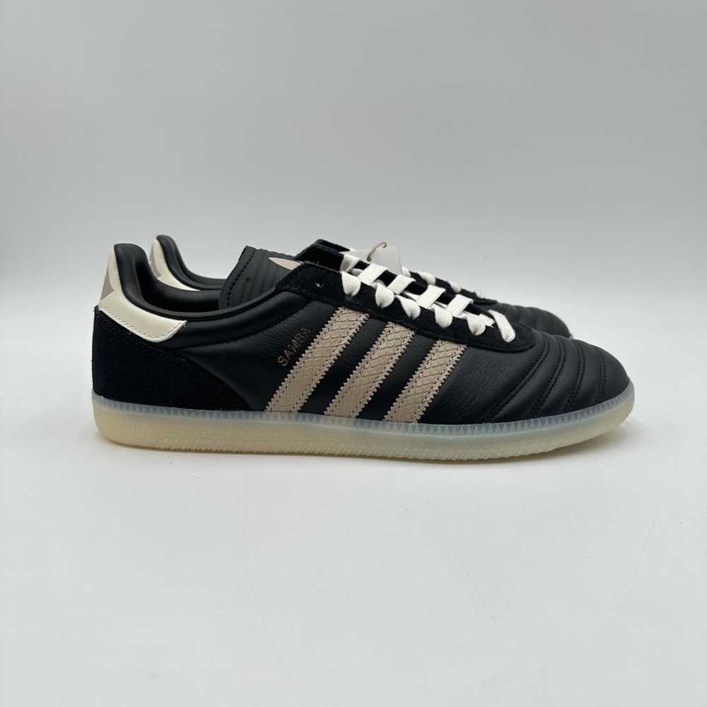 Adidas Men's 8.5/W9.5 Samba JP Lace Up Black Sneakers Casual Shoes JR0963‎ NEW - Picture 2 of 8